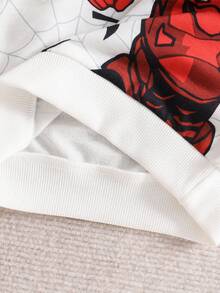 2pcs Baby Boy Halloween & Graphic Casual Pullover Sweatshirt And Pants Set, Suitable For Autumn