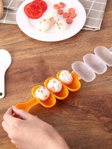 1 件可爱卡通猫形饭团制作器奶昔，配 1 件小饭勺，饭团摇晃器，球形饭团模具，饭团模具，儿童寿司制作器午餐便当，家庭厨房午餐小工具 - 彩色 - 查看 7