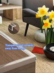 Pacote com 1 tira de proteção de canto de silicone, tira anticolisão transparente, design sem chumbo espesso, adequada para cantos de mesa, paredes e peitoris de janelas, não danifica móveis, pode ser cortada livremente, multifuncional, transparente e durável