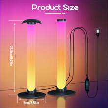 1 件/2 件 USB 供电 LED 耳机支架，带鲜艳渐变照明 - 光滑的亚克力台灯，适合游戏和音频爱好者，彩色氛围灯适用于耳机、键盘和显示器设置（带耳机支架，不含耳机） - 黑色 - 查看 10