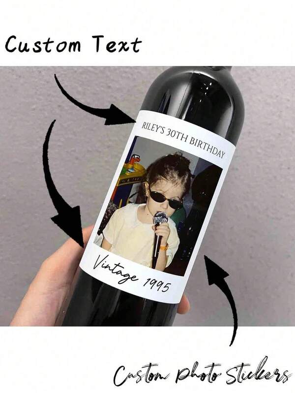 1-3 pezzi Etichetta personalizzata per bottiglia di vino con foto su misura, etichetta per vino per 30° compleanno personalizzata, etichetta per vino per fidanzamento personalizzata, regalo di fidanzamento, etichetta per vino per matrimonio personalizzata, regalo di proposta, foto personalizzata