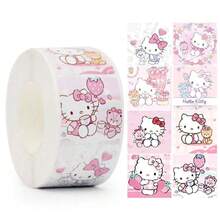 Sanrio 500pcs/Roll Sticker Pack: Hello Kitty, Melody & Friends, Matte Glitter, Self-Adhesive For Creative DIY, Gifts & Party Favors Decorative Handbook Stickers Tape Expression Cute Cartoon Birthday Gift Christmas Decorations Halloween Spring Festival Thanksgiving Gift Party Favor