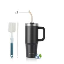 1pc WATERSY Travel Mug Coffee Cup 40oz/1182ML 30OZ/891ML 20OZ/591ML Tumbler Straw Lid And Handle, Stainless Steel Double Wall Vacuum Insulated Coffee Water Bottle Thermal For Cold Hot Coffee, Suitable For School, Camping And Hiking - Multicolor - View 20
