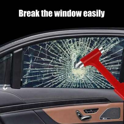 1件/2件/3件汽车安全锤，车窗玻璃破碎器，安全带切割器，汽车紧急逃生工具，玻璃破碎器，颜色随机