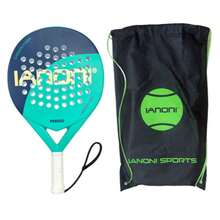 IANONI Padel 球拍，碳纤维，柔软 EVA 面网球拍，带球拍袋，非常适合感恩节、圣诞节、万圣节和新年庆祝活动