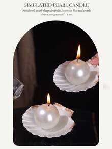 قطعة واحدة، شمع اللؤلؤ الصدفي، شموع العلاج بالروائح، شموع ديكور المنزل، شموع الزفاف، شموع العشاء الرومانسي الفاخرة بالروائح والؤلؤ، شموع صدفية بالروائح الجوية، هدايا مثالية للعطلات