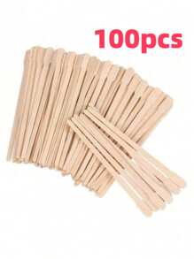 木质脱毛蜡棒，适用于眉毛、唇毛、鼻毛去除，一次性蜡棒，脱毛蜡棒，美发沙龙美容旅行必备品