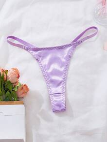 4pcs/Set Women's Sexy Lace Thong Panties, Assorted Colors - Multicolor - View 5