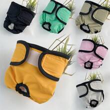 可调节宠物狗生理裤，卫生短裤，防止骚扰，发情，月经 - 彩色 - 查看 1