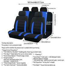 Universal Airbag Compatible Fabric Car Seat Cover, Fits All Sizes, Women's Design, Brand New - Color-block Double-stitched Seat Covers - View 10