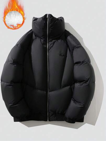 GOLFCROSS Men Zippered Stand-Collar Winter Down Coat, Outdoor Warm Thickened Winter Coat Couple Style,Casual Versatile,Winter Gift, Fall