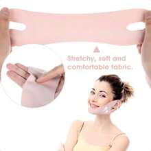 Double Chin Reducer Reusable V Line Face Lifting Chin Mask Chin Strap For Double Chin Face Lifting Belt Chin Lift Mask For Skin Tightening And Preventing Sagging Pink - 如圖 - 查看 4