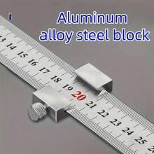 30cm/40CM Metal Carpenter Carpentry Square Woodworking Tools Carpentry Steel Ruler Positioning Limit Block Measuring Marking Gauge A Square Measuring Mark For A Stop Block