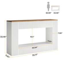 Tribesigns Modern Console Table, 55-Inch Wood Entryway Table With Storage, Narrow Long Sofa Table Behind Couch Table For Living Room, Foyer, Hallway, White - White - View 7