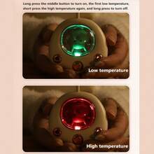 OBOVAY 1pc Mini Reusable Hand Warmer, USB Rechargeable, Fast Heating, Cute Cat Paw Design, Instant Warm Hands, Suitable For Cold Winter, 1200mAh