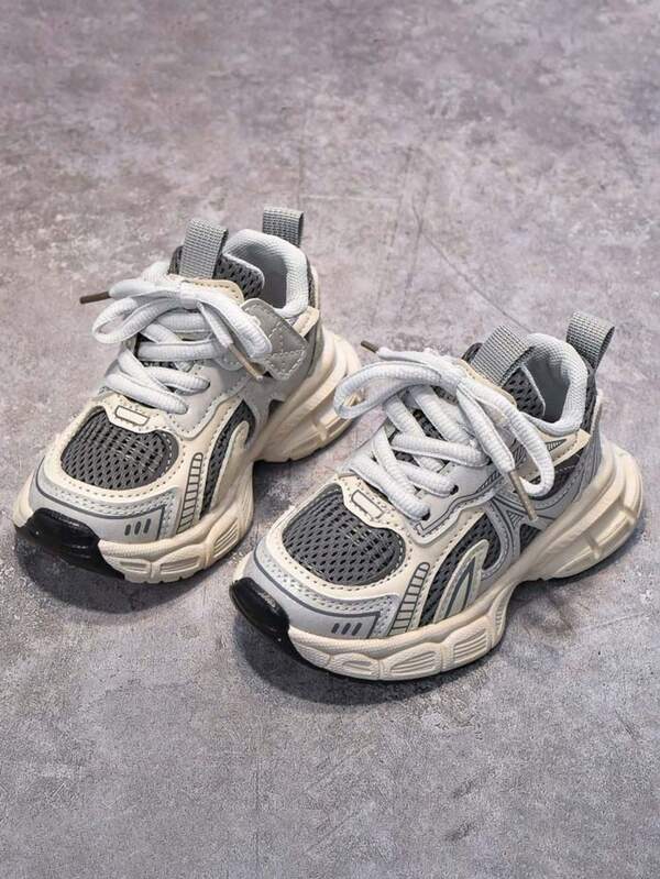 1 Pair Kids' Popular Sports Shoes, Autumn/Winter New Mesh Breathable Boys' Soft Bottom Non-Slip Casual Shoes, Girls' Shoes, Sneakers