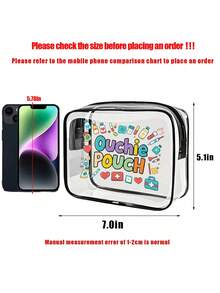 新款 Ouchie 收纳袋 - 透明洗漱包、医疗包、旅行必备品、拉链便携式旅行洗漱包、沙滩透明 PVC 洗漱包、防水收纳袋、透明收纳袋、线缆和 USB 收纳袋、机场航空标准 PVC 化妆包，用于存放药品、医疗包等。 - 彩色 - 查看 9