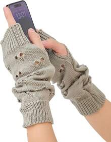 Fingerless Arm Warmers For Grunge Punk Style Accessories - Grey - View 12