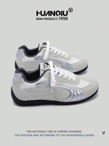 HUANQIU 2025新款男鞋男士滑板鞋一双时尚休闲透气高帮居家办公户外运动鞋多功能轻便舒适德迅鞋赛车鞋休闲鞋休闲鞋跑步鞋灰色四季鞋