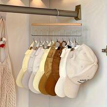 1/3pcs Multi-Function Hat Rack With 8 Hooks, Suitable For Wardrobe, Bras, Vests And Other Clothing Storage, Rotating Metal Hanger, Space-Saving, Ideal For Dorm And Apartment Closet Organization - Multicolor - View 6