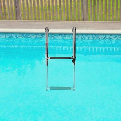 2-Step Stainless Steel Telescopic Boat Ladder Telescoping Swim Ladder Boat Marine Ladder For Yacht, Ship, Boat, Swimming Pool