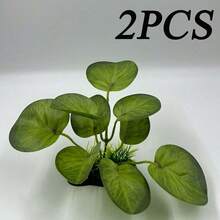 1pc Artificial Aquatic Plants For Simulating Underwater Scenery In Fish Tanks, Including Artificial Plants For Reptiles And Amphibians, Used For Decorating Aquariums - Green - View 15