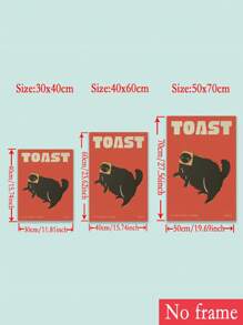 1 件复古猫吃壁画、日本拉面寿司海报、吐司上的小猫有趣可爱的插图印刷、独特的厨房装饰、厨房壁画、寿司壁画、饥饿的猫、美食爱好者礼物、家居装饰材料、无框、墙壁艺术、帆布生日毕业