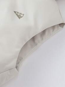 Annil 童装女童女孩男童男孩中大童青少年远红外发热长袖连帽羽绒背心山形印花防水防风保暖马甲冬 - 灰色 - 查看 7