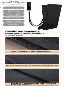 Masajeador de piernas con compresión de aire, botas de compresión para masajear pies, pantorrillas, muslos y rodillas, regalo recuperación para papá, mamá, hombres y mujeres en Navidad, Día de la Madre, Día del Padre. Masajeador de compresión de aire para pies, piernas, pantorrillas, muslos y rodillas. Útil para varices, fatiga muscular, calambres, hinchazón y edema.