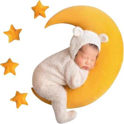 Baby Moon Star Pillow Newborn Posing Pillow Newborn Photography Prop Newborn Photography Posing Pillows Newborn Photography Props Set