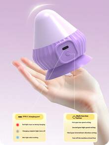 全新 USB 可充电电动吸盘筋膜球按摩振动足部肌肉放松按摩器，电动吸盘按摩器，多级振动，用于肌肉放松 - 彩色 - 查看 5