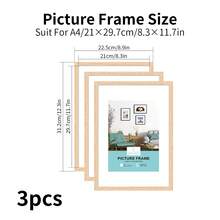 1/2/3/4pcs Wooden Photo Frame, Oak Picture Frames , White, Black Wooden Frame For Amazing Gift&Wall Art Decor, For Home, Living Room, Office Tabletop Frame And Wall Frame, Beautiful To Display Your Framliy Painting Art, Travel Photo, Graduation Photo Frame, Wedding Photo Frame Ideal Gift, A3/A4/30X40cm