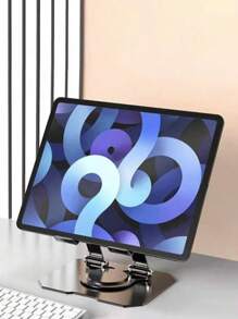 1pc Metal Rotating Flat Stand, Laptop Stand, Desktop Phone Holder, Computer Cooling Suspension Rack