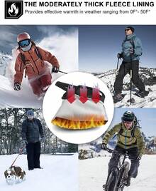 Guantes de Invierno para Hombres y Mujeres - A-115 Frío-(75% Caliente) Negro - Ver 4