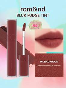 Rom&nd ROMAND BLUR FUDGE TINT 04 Radwood 0.17盎司哑光唇釉，轻盈柔滑质地，易于涂抹，持久显色，不拔干，丝绒哑光妆效，轻松晕染，韩妆，礼盒装 - 04 拉德伍德 - 查看 1