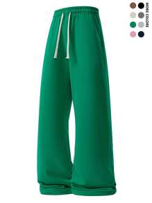 Calça Casual Masculina de Perna Larga