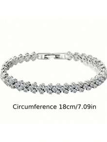 Chic Two - Tone Heart Bracelet Collection - Silver & Gold With Sparkling Crystals, Versatile For Layering & Solo Wear, Ideal For Gifts & Personal Style
