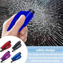 2025 New 1pc Car Window Breaker Multi-Function Mini Safety Hammer - Essential For Emergency Escape. Made Of High-Strength Material, Compact Design, Powerful Function. Easily Break The Window, Quickly Cut The Seatbelt, Provide Reliable Protection In Emergency Situations. Mini Keychain Design, Convenient To Carry.