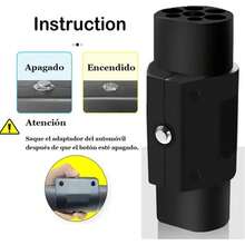 Adaptador para vehículo eléctrico de 32 A, cargador compatible con Tesla BYD, JAC, SKYWELL, FOTON a GBT EVSE - Negro - Ver 5