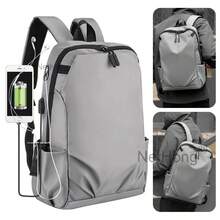 NetHong New Men's Backpack Lightweight Waterproof Travel Rucksack Shoulder School Bag 16 Inches Laptop Bag UK - Grey - View 3