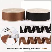 5 Yards Striped Webbing Nylon Webbing 1.5 Inch Webbing Belt Nylon Strap Purse Webbing Straps Ribbon - Blue - View 3