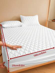 1件纯色床笠，床上用品，床笠，床垫套，柔软舒适的卧室床上用品，亲肤床垫保护套，防尘防潮，多种颜色可选，超声波菱形图案床笠，适用于各种床型（单人床、双人床、大号床、特大号床），床上用品礼品，涤纶床笠