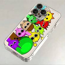 Funda de Teléfono de Dibujos Animados S-Sprunkis Juego Clásico Popular Serie de Películas de Anime, Personajes de Anime de Cómic Altamente Populares, Fans de Anime, Entusiastas de Anime Funda de moda con diseño de concha espacial compatible con iPhone 17/16/15/14/13/12/11/air/Pro/ProMax y  Galaxy S22/S23/S24/S25 Plus Fe Ultra y Galaxy A13/14/15/16/54/35 Series, patrones divertidos y super populares, personajes lindos y juguetones, funda de teléfono clásica y profesional anti-caída y anti-huellas, funda de teléfono linda, funda de teléfono súper linda, funda de teléfono para mujeres, funda de teléfono para hombres Una gran opción de regalo Funda Transparente de TPU Suave - T-295KXX405A2 - Ver 3