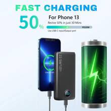 Portable Charger 20000mAh Power Bank, 22.5W Fast Charging External Battery Pack, USB-C Portable Phone Charger For IPhone 16/15/14/13 Pro Android And More, Travel Camping Essential - 黑色 - 查看 4
