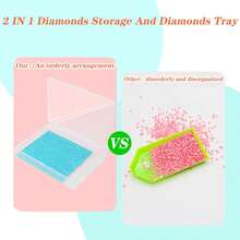 New 15 Set Of Diamond Art Storage, Diamond Tray With Storage Drawer, Diamond Art Accessories 2 In 1 For Storage And Alignment Of Diamond Designs, DIY Hand-Created Art Gifts, Holiday Gifts, Surprise Gifts