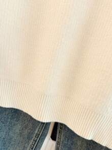 Set de 3 suéteres de punto de unicolor, adecuados para vacaciones, oficina, hogar, casual, viajes, aeropuerto, otoño/invierno