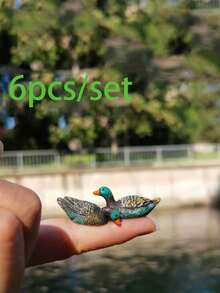10件套树脂材质仿真鸳鸯，家居装饰小型装饰雕像，假山水亭园艺盆景装饰工艺品，微景观设计DIY配件，摄影道具。 - 彩色 - 查看 12