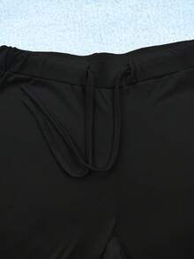 Customized Women's Casual Sports Pants For Spring, Summer, Autumn And Winter, Customized Patterns/Couples/Pets/Sisters/Selfies/Parent-Child Photos, Logo Design, Holiday Gifts, Surprise Gifts, Birthday Gifts, Wedding Gifts, Mother's Day Gifts, Best Friend Gifts, Anniversary Gifts, Valentine's Day Gifts, Gifts For Her - Black - View 2