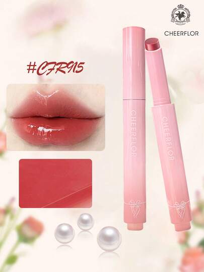 CHEERFLOR Son môi dạng thạch bóng, nhẹ và trong suốt, giữ màu, dưỡng ẩm, với chiết xuất thực vật, với axit hyaluronic & dầu hạt Kunioli & dầu hạt hoa hồ trắng, son bóng Diamond Lip Plumper, trang điểm hàng ngày,