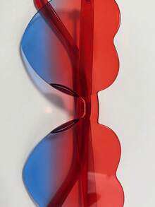 1/6/12/20 Pairs Heart Shaped Candy Color Rimless Fun Heart Party Glasses For Women Men Party Favors - Pink - View 8